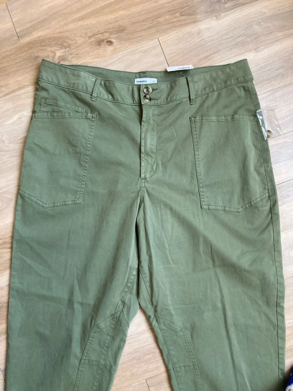 Sonoma olive green utility pant midrise pant 16P - Picture 5 of 17
